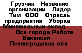 Грузчик › Название организации ­ Лидер Тим, ООО › Отрасль предприятия ­ Уборка › Минимальный оклад ­ 15 000 - Все города Работа » Вакансии   . Ленинградская обл.